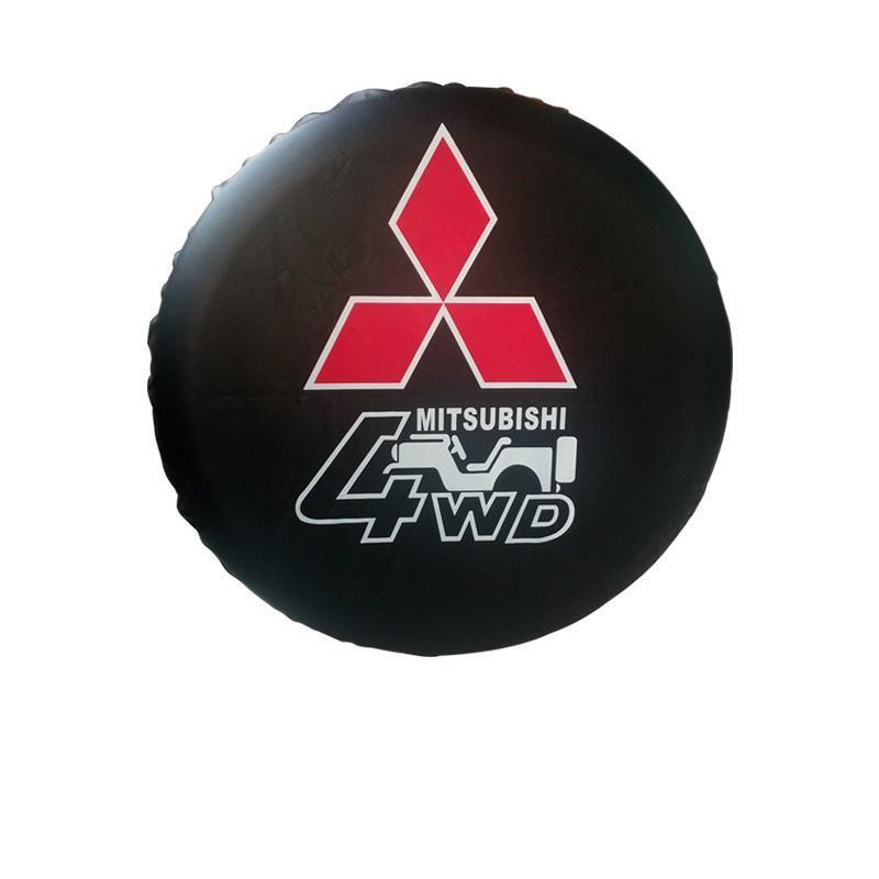 三菱 4WD 車用スペアタイヤカバー 防水防塵保護カバー 14インチ 15インチ 16インチ 17インチ 耐用 PVC 収納バッグソフトケースプロテクター拍卖