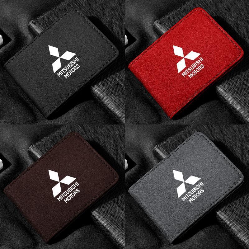 三菱 カードケース 免許証ケース カードホルダー 名刺ファイル カード入れ アルカンターラ クレジットカードケース 小銭入れ シンプル拍卖