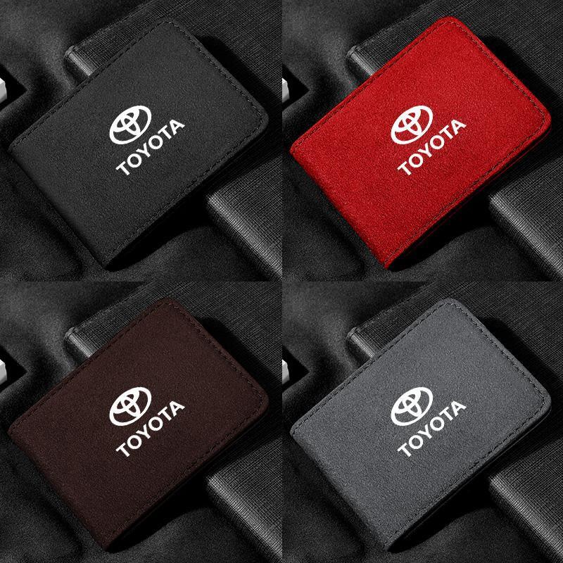 トヨタ カードケース 免許証ケース カードホルダー 名刺ファイル カード入れ アルカンターラ クレジットカードケース 小銭入れ シンプル拍卖