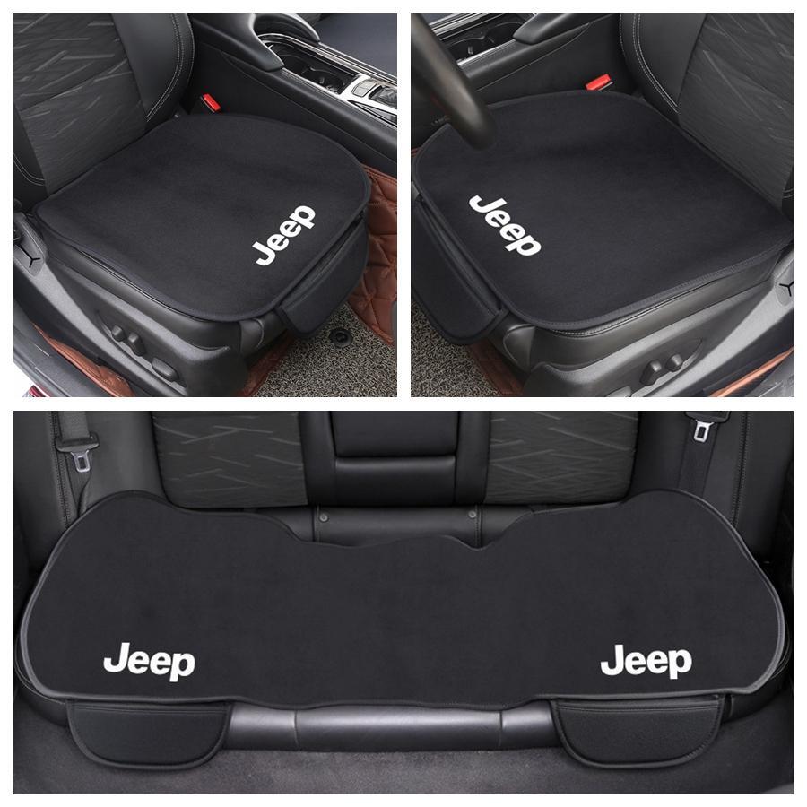◆ジープ JEEP◆車用 シートクッション シートカバー 前座席用2枚+後部座席用1枚 フランネルの表面 滑り止め 座布団 低反発 拍卖