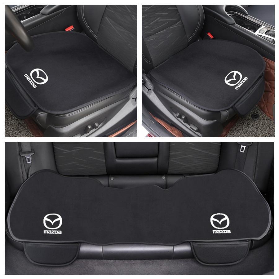 ◆マツダ MAZDA◆車用 シートクッション シートカバー 前座席用2枚+後部座席用1枚 フランネルの表面 滑り止め 座布団 低反発拍卖