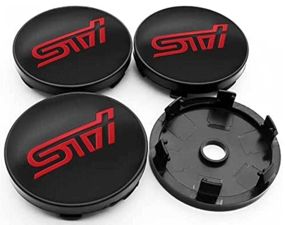 スバル STI ホイールセンターキャップ ハブキャップ ホイールカバー センターキャップ バッジ エンブレムステッカー 60mm拍卖