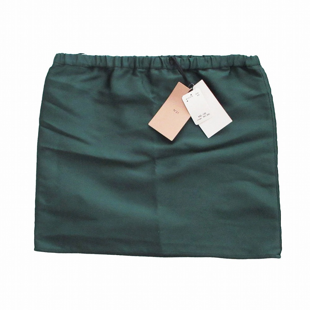 未使用品 N°21 ヌメロ ヴェントゥーノ ギャザー タイトミニスカート グリーン サイズS レディース 【中古】拍卖