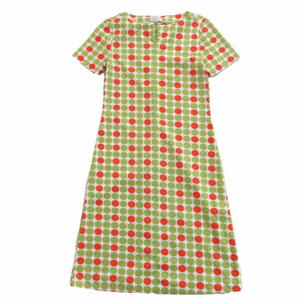 BALENCIAGA LaMode ドット柄 水玉柄 ワンピース半袖 ひざ丈 ライトグリーン サイズM レディース 【中古】拍卖