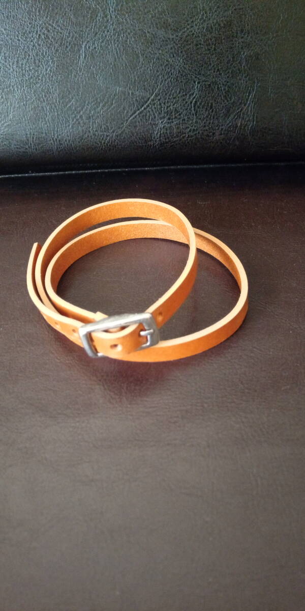 即決★革ブレス(本革かは不明)ライトブラウン拍卖