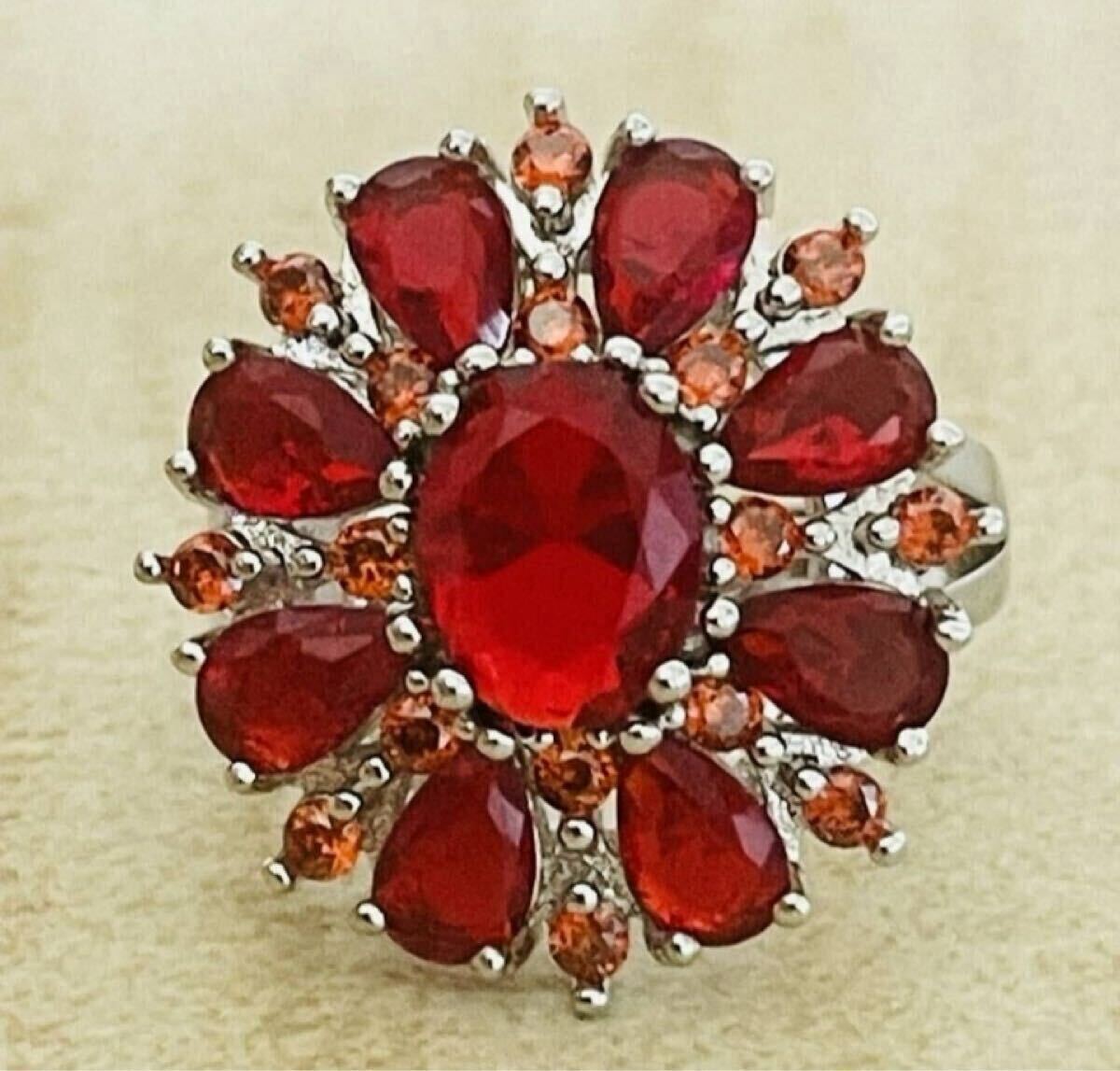 ★送料無料★匿名配送★ルビー?昭和リング ヴィンテージ アンティーク サイズ14号拍卖