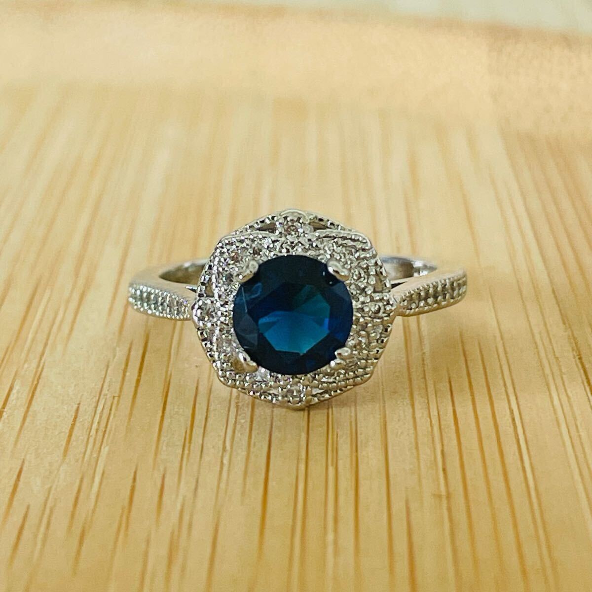 ☆匿名配送☆送料無料☆サファイア?昭和リング ヴィンテージ リング15.5号拍卖