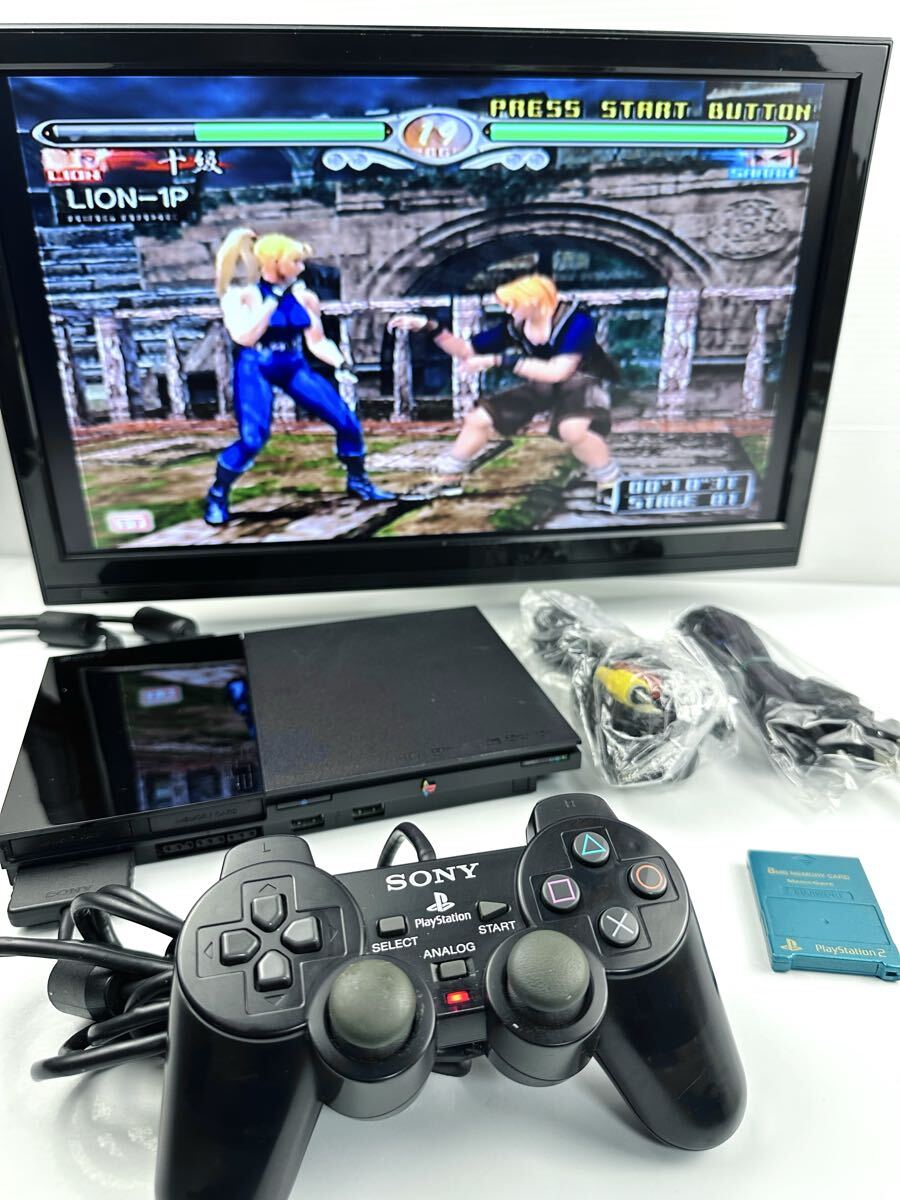 ★当日発送★美品★ソニーPS2プレイステーション2/プレステ2本体SCPH-90000 コントローラー/メモリカード セット(C265)拍卖