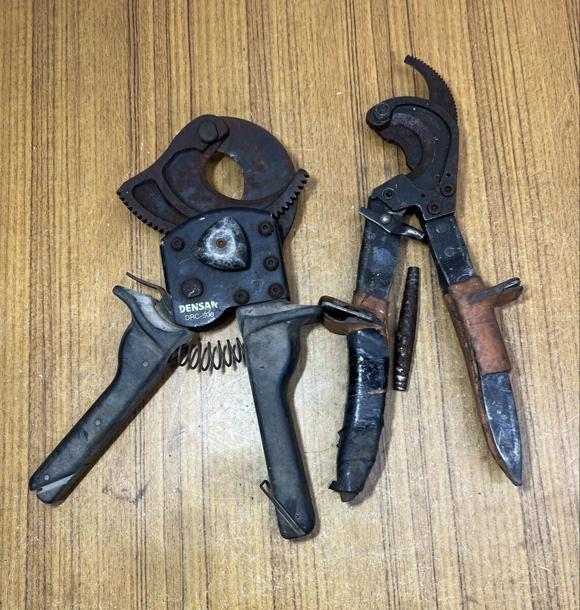P0919-5. DENSAN ラチェットケーブルカッターDRC-500 / DRC-325N 工具 2個セット 現状品*ジャンク拍卖