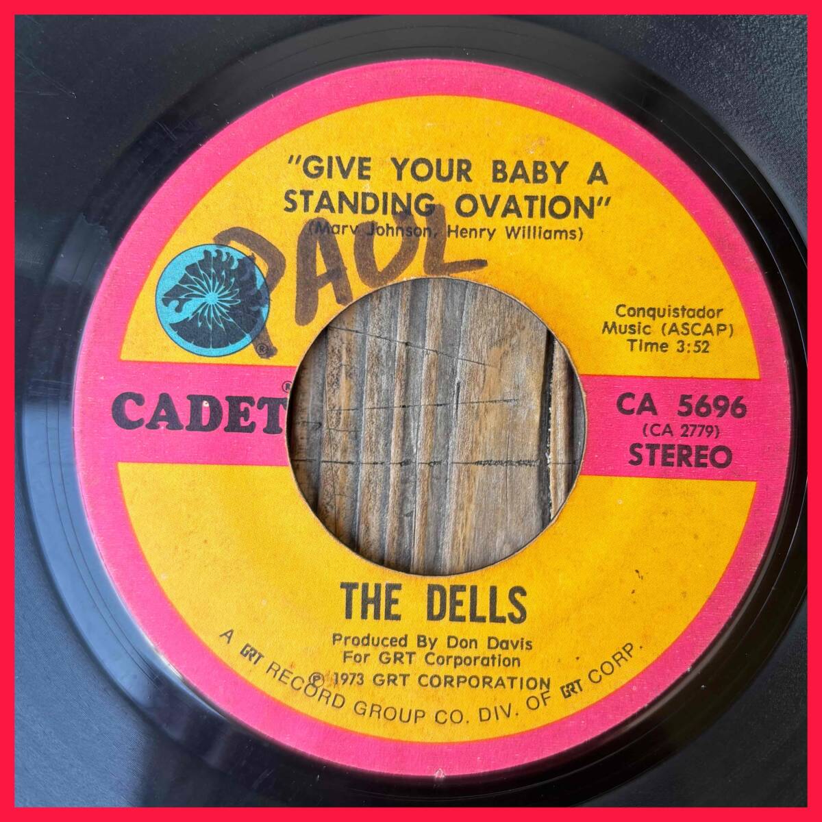 ★試聴!1973!A/極上ソウル・バラード!B/Sweet Soul【The Dells - Give Your Baby A Standing Ovation / Closer】7inch Cadet CA 5696 US拍卖
