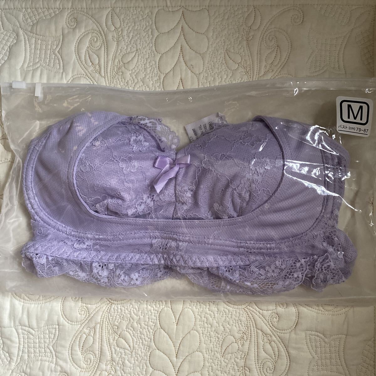 未使用☆未開封 ブラジャー ナイトブラ Mサイズ パープル拍卖