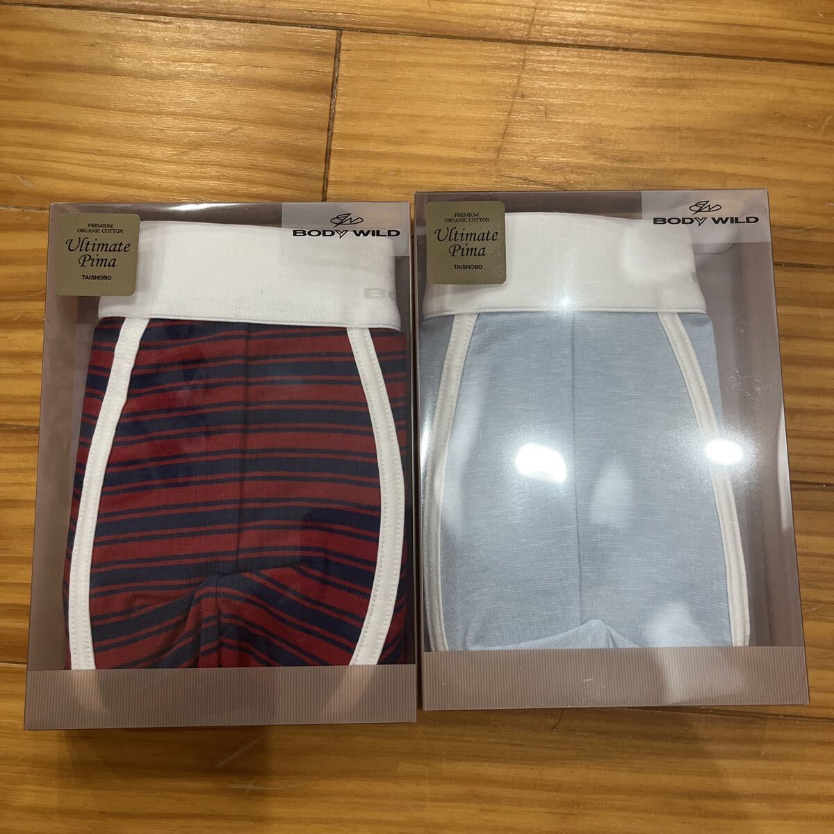 定価5500円 ボクサーパンツ BODY WILD 2点セット 新品 Mサイズ グンゼ 日本製 ボーダー 水色拍卖