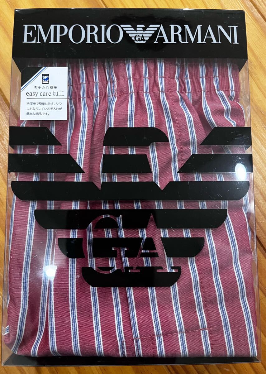 エンポリオアルマーニ Mサイズ トランクス 新品 ストライプ 綿100% 日本製 定価3850円拍卖