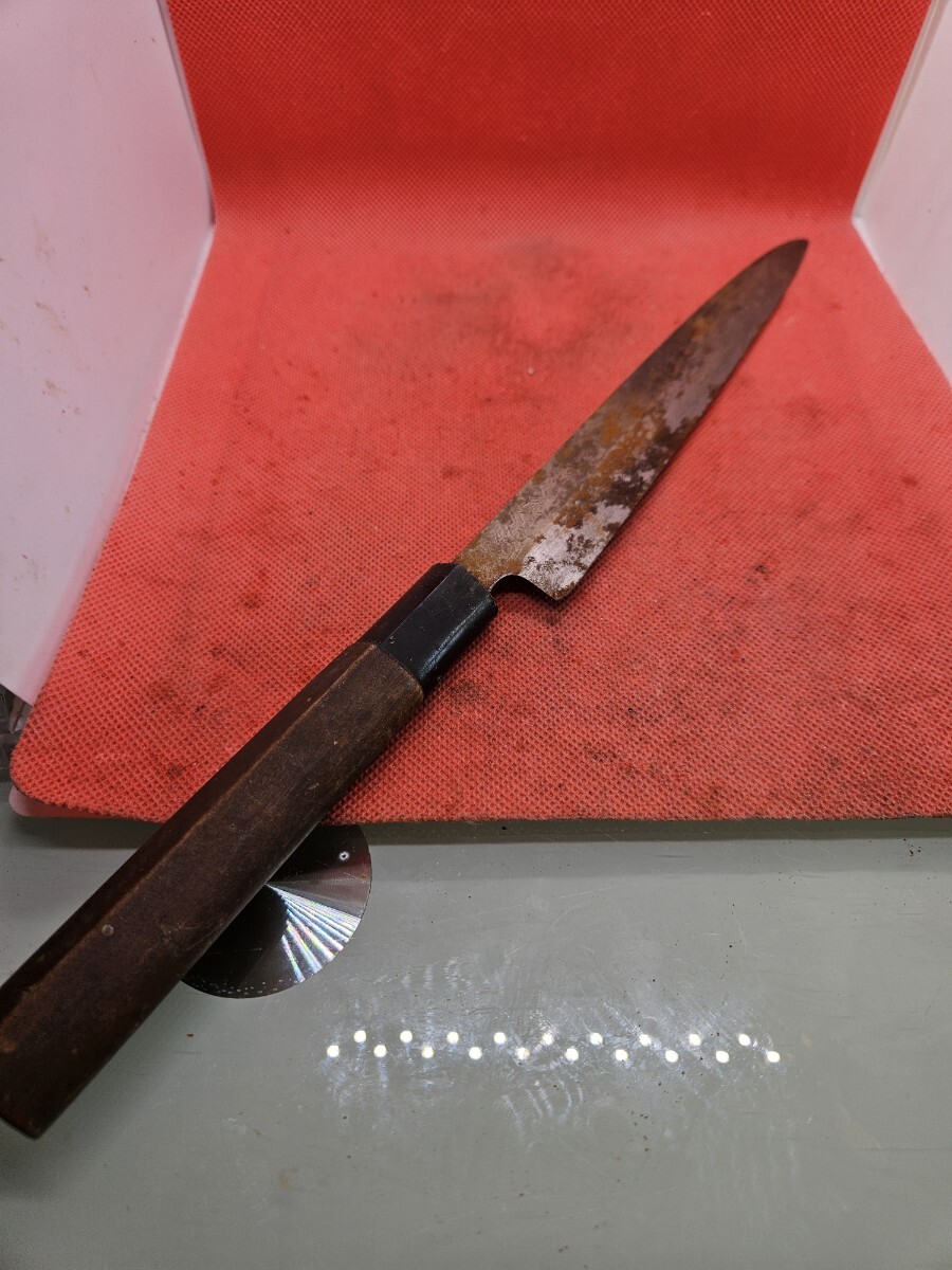 中古包丁 柴匠 柳刃包丁 刺身包丁 和包丁 調理器具 全長約33センチ 刃渡り約19センチ G2945拍卖