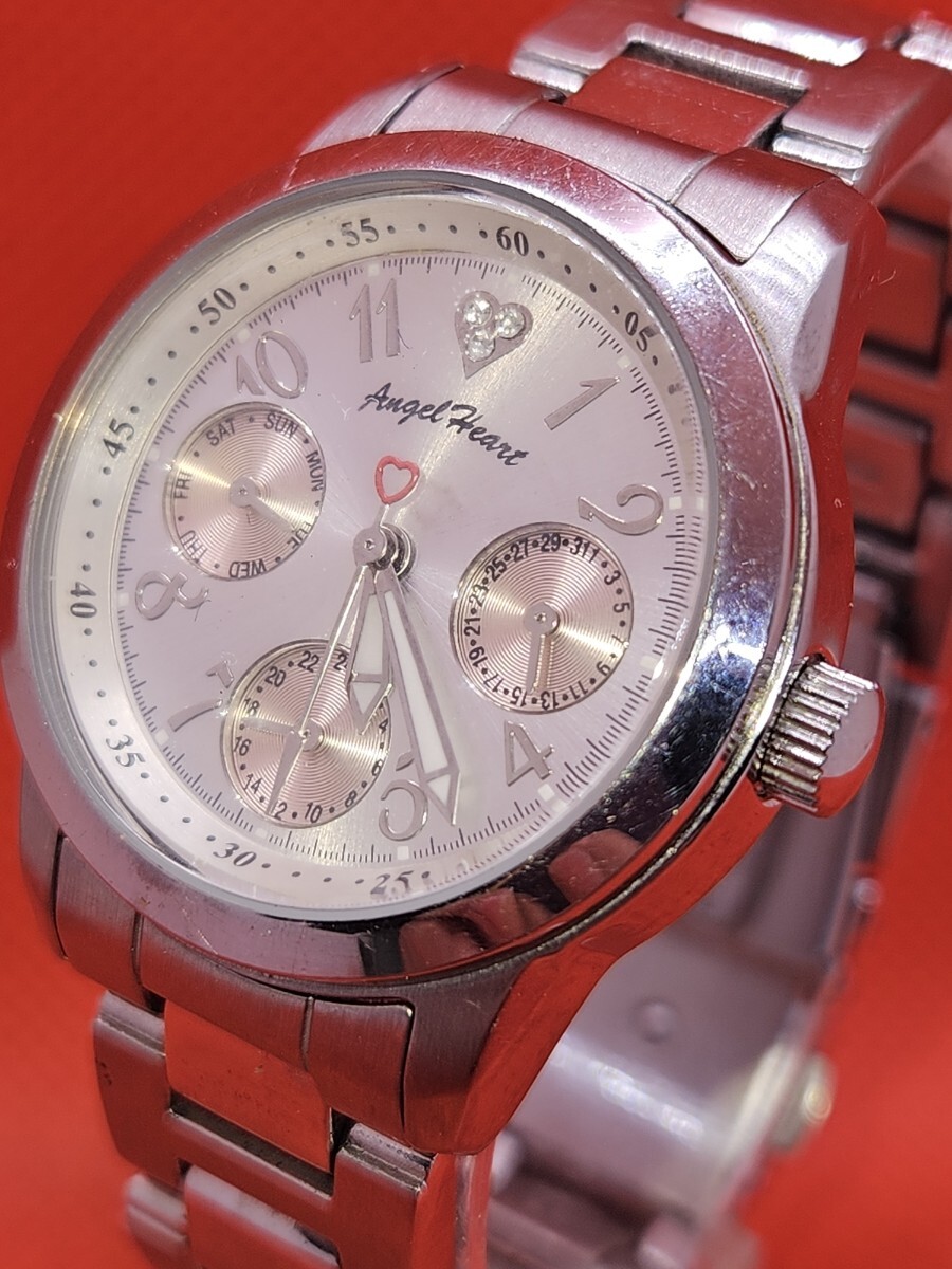 稼働品 美品 エンジェルハート デイデイト レディース腕時計 電池交換済み G3002拍卖