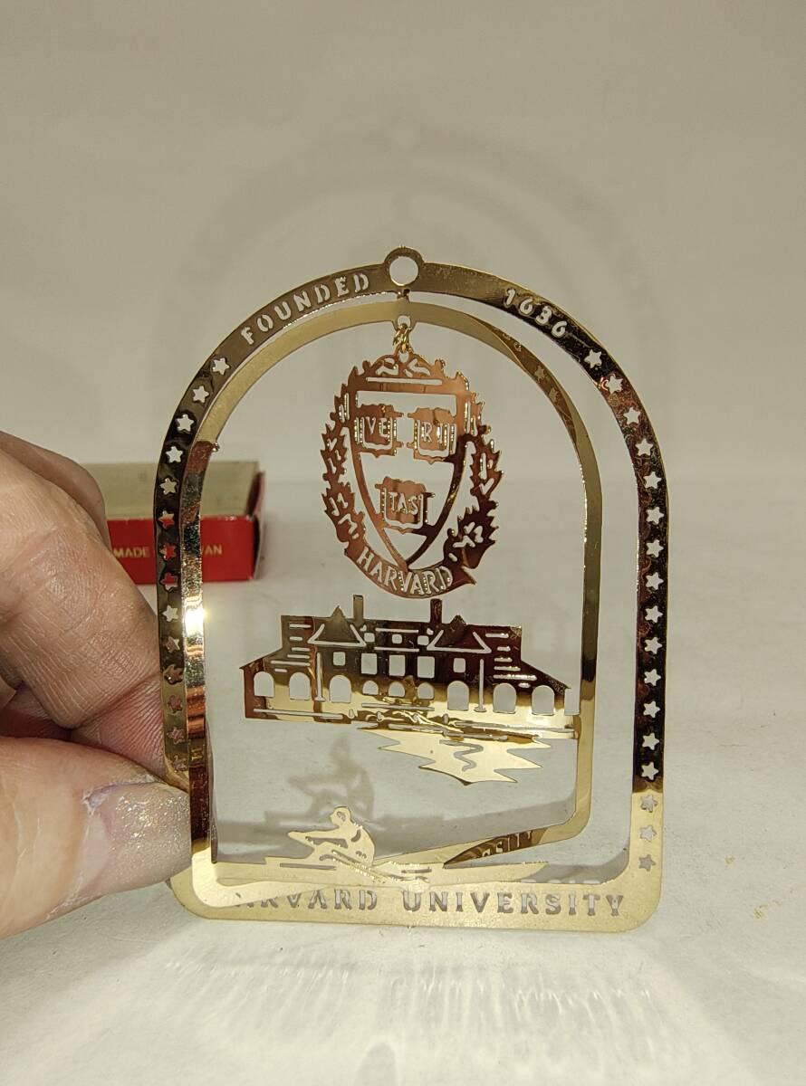ハーバード大学 オーナメント 希少 入手困難 ゴールド 24K仕上げ 15553拍卖