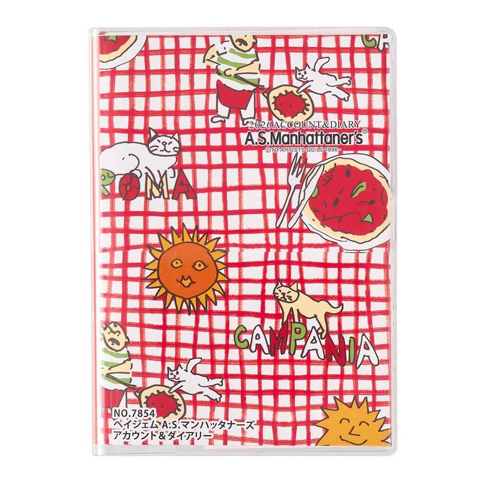 @【即決】■ペイジェムマンハッタナーズ■2026年1月始まり手帳 /家計簿付き /スケジュール帳 アカウント&ダイアリー /猫 ねこ //7854拍卖