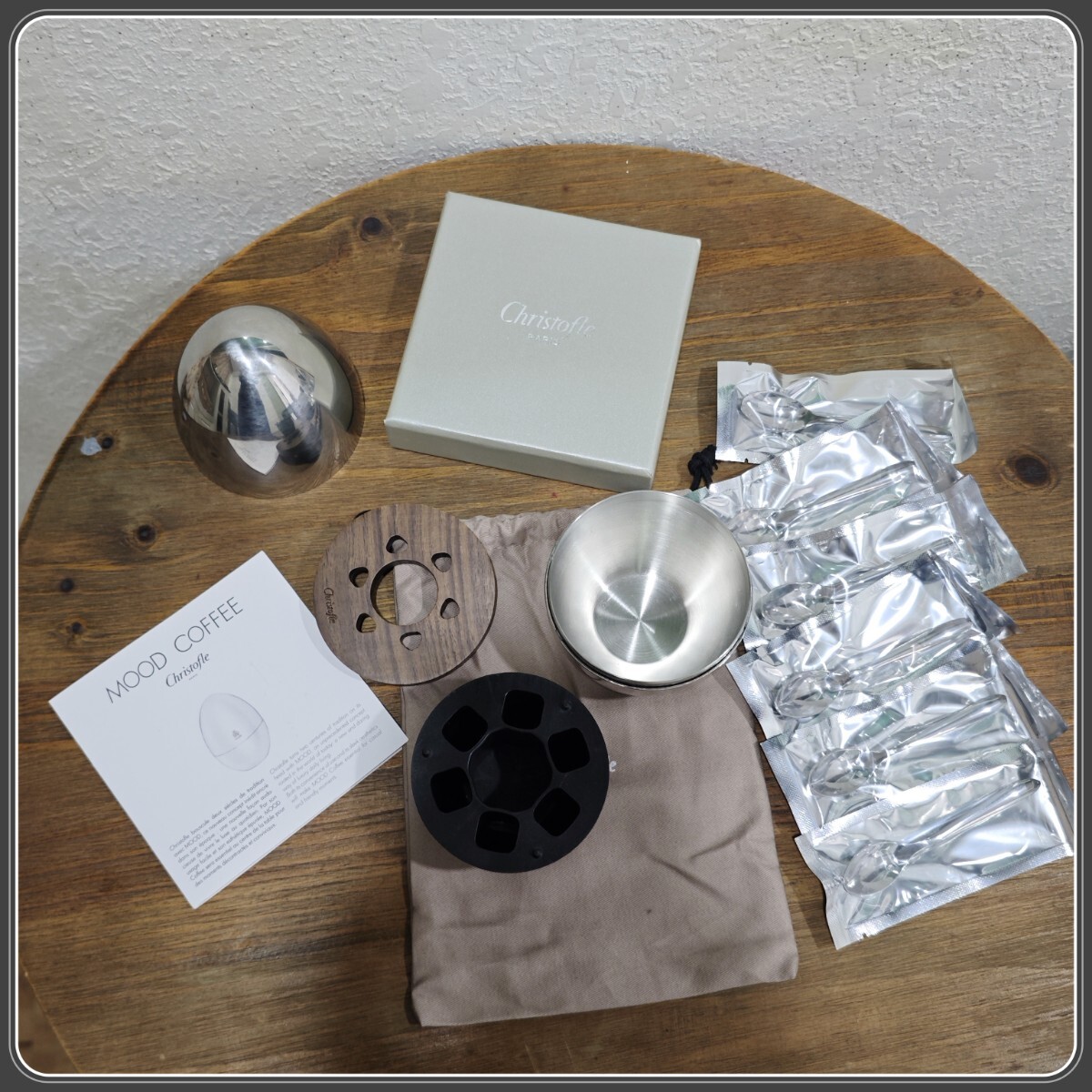 超美品 Christofle クリストフル ムードコーヒー スプーン6本セット拍卖