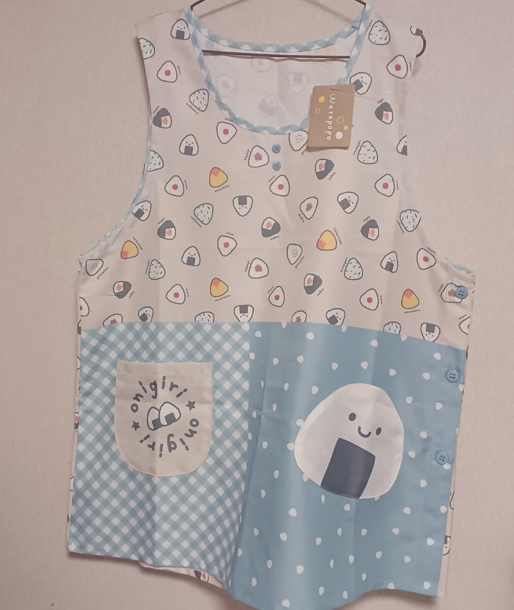 新品送料無料 おにぎりいろいろ エプロン 大人用 保育士 介護士 3L-4L 大きいサイズ拍卖