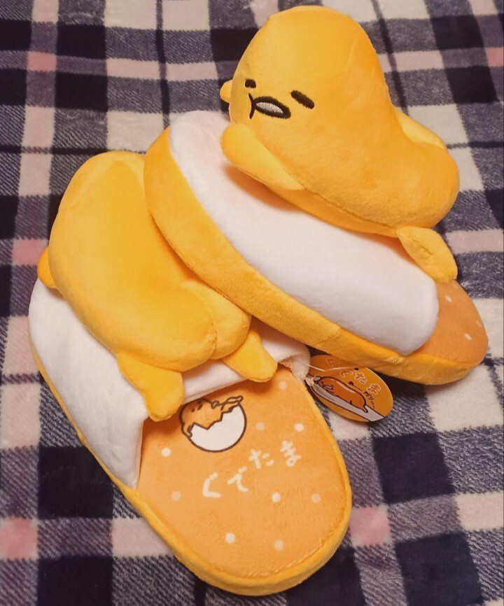 新品送料無料 ぐでたま スリッパ 大人用 室内用 ルームスリッパ 23-25cm 拍卖