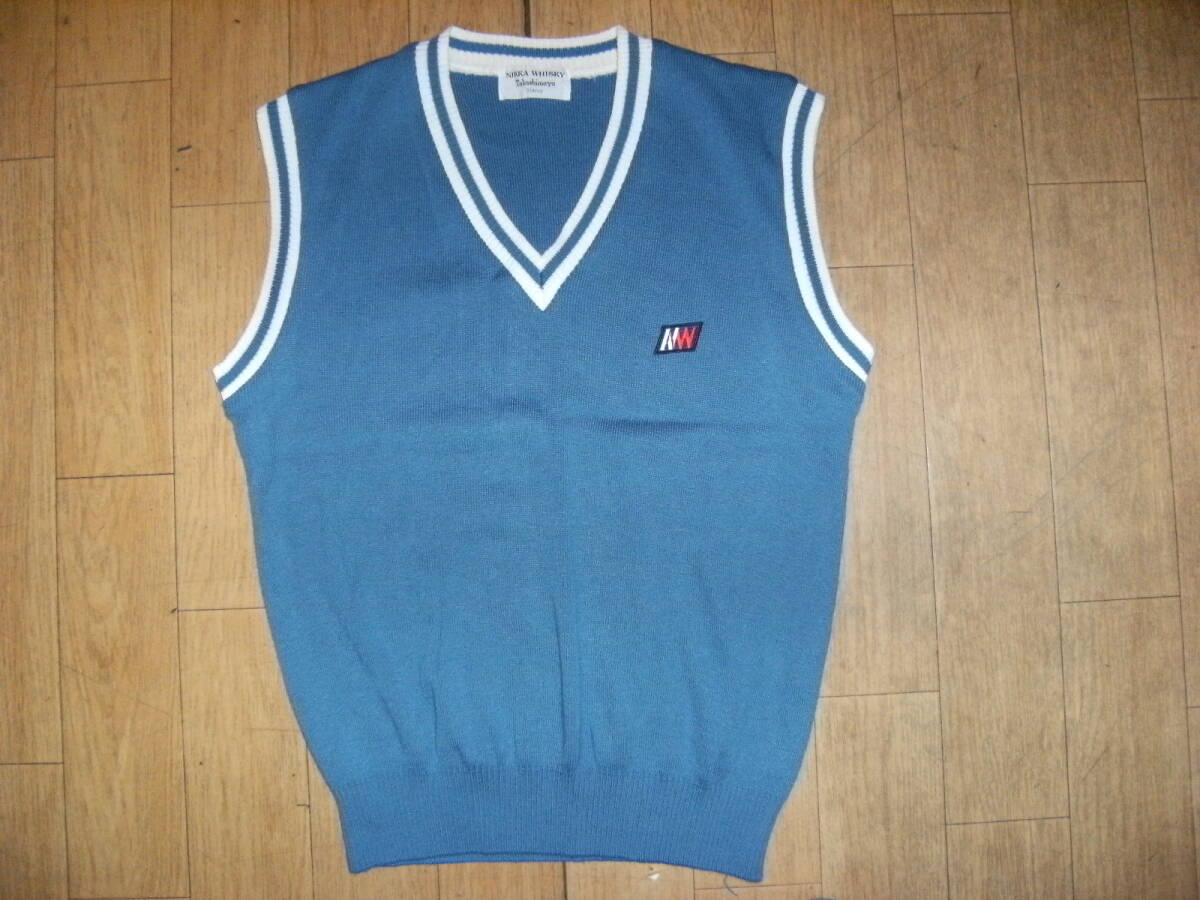 非売品★昭和レトロ★日本製★従業員 コンパニオン キャンペーンガール NIKKA WHISKY ニッカウイスキー ニット ベスト★お酒 BAR カクテル拍卖