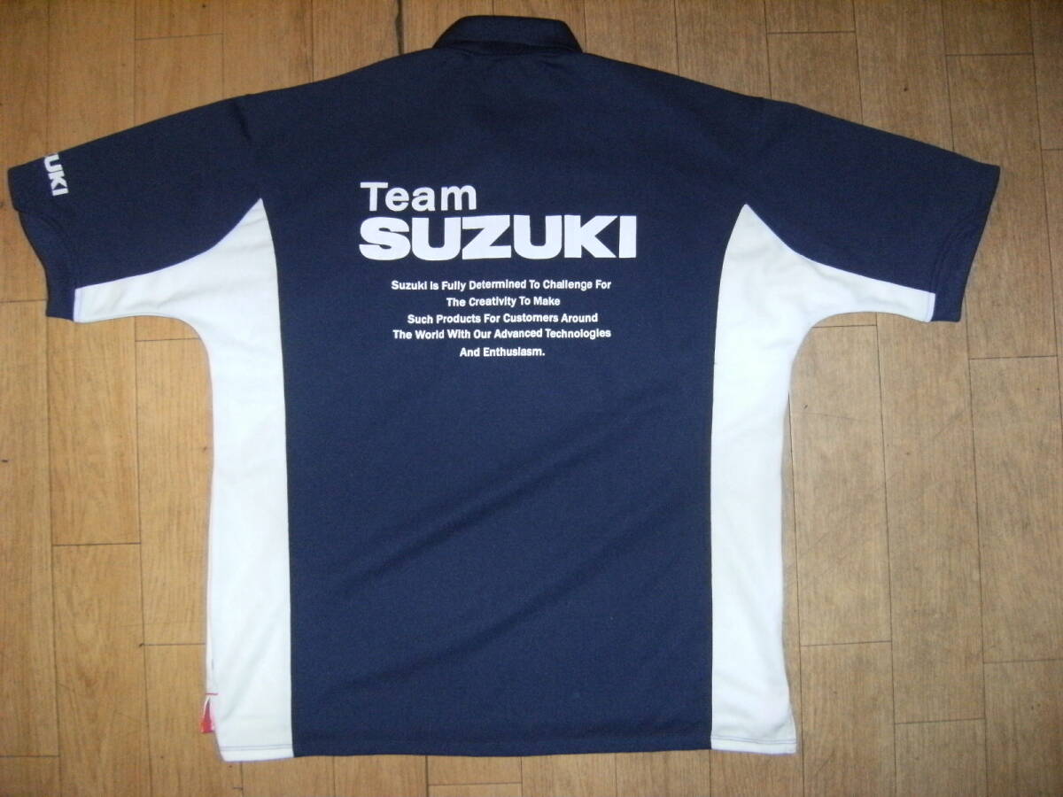 非売品★メカニック コンパニオン キャンギャル レースクイーン スタッフ TEAM SUZUKI チーム スズキ ポロシャツ★旧車 バイク オートバイ拍卖