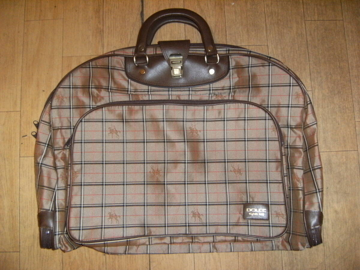 廃番★昭和レトロ★日本製★80年代★ビンテージ★DOLCE ガーメントケース ガーメントバック 洋服バック スーツ入れ★海外旅行 旅行バック 拍卖