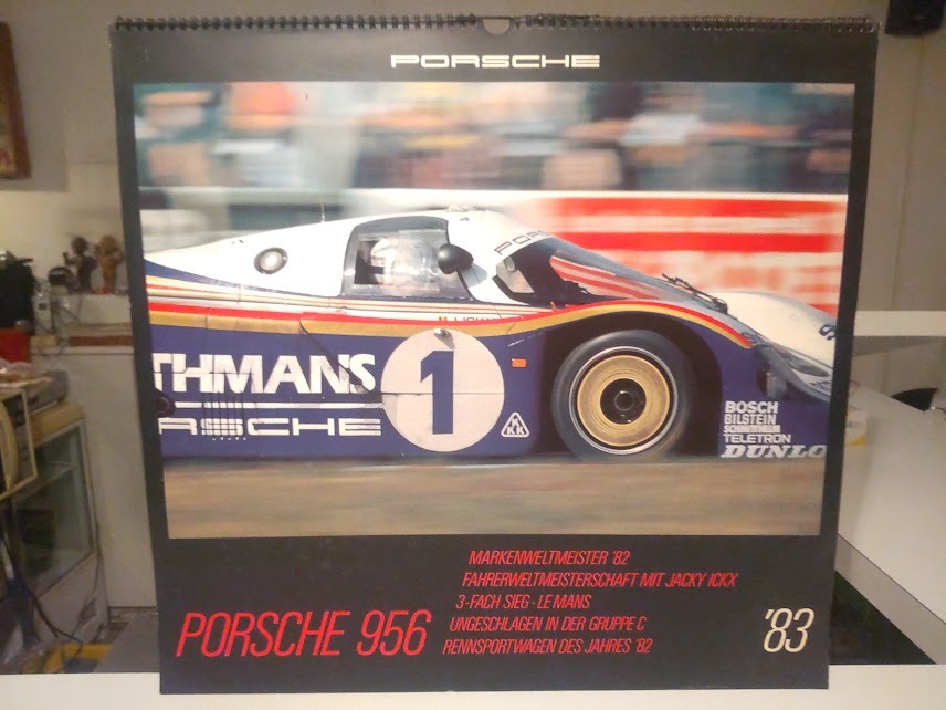 廃版★非売品★ドイツ製 当時物 旧車 1983 PORSCHE 956 Calender ポルシェ カレンダー★F1 ROTHMANS レーシングカー ル・マン24時間 高級車拍卖