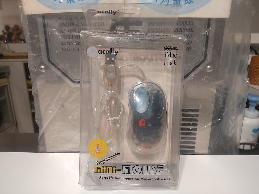 未使用★廃番★レトロ★パソコン コンピューター macally マッカリー 製品 mini mouse ミニマウス★USB iMac iBook マウス ノートパソコン拍卖