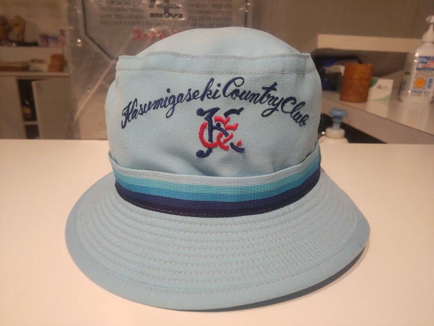 廃番★昭和レトロ★日本製 当時物 Kasumigaseki Country Club 霞ヶ関カンツリー倶楽部 チューリップハット ノッポさん ゴルフ 帽子★GOLF★拍卖
