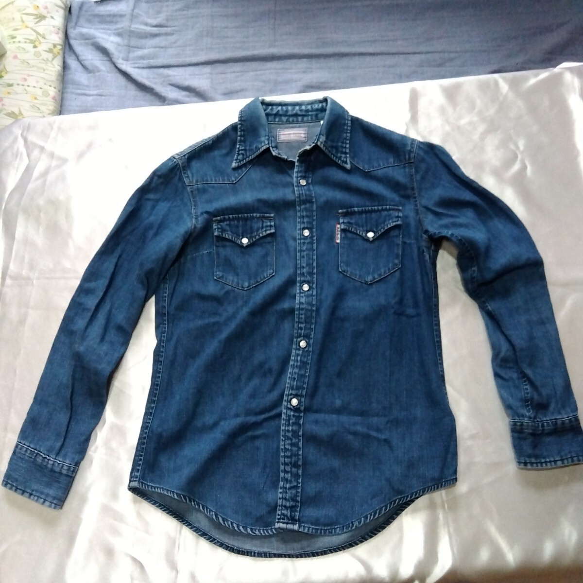 ハリウッドランチマーケット BLUE BLUE  デニムシャツ レディース サイズ2拍卖