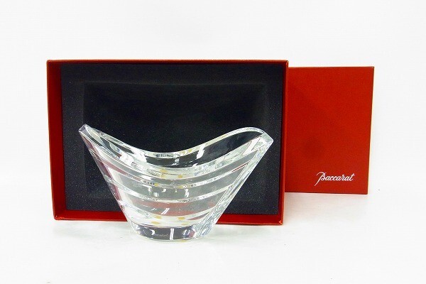 S295-Y25-6145 BACCARAT バカラ クリスタル ウェーブボウル 箱付き 現状品③拍卖