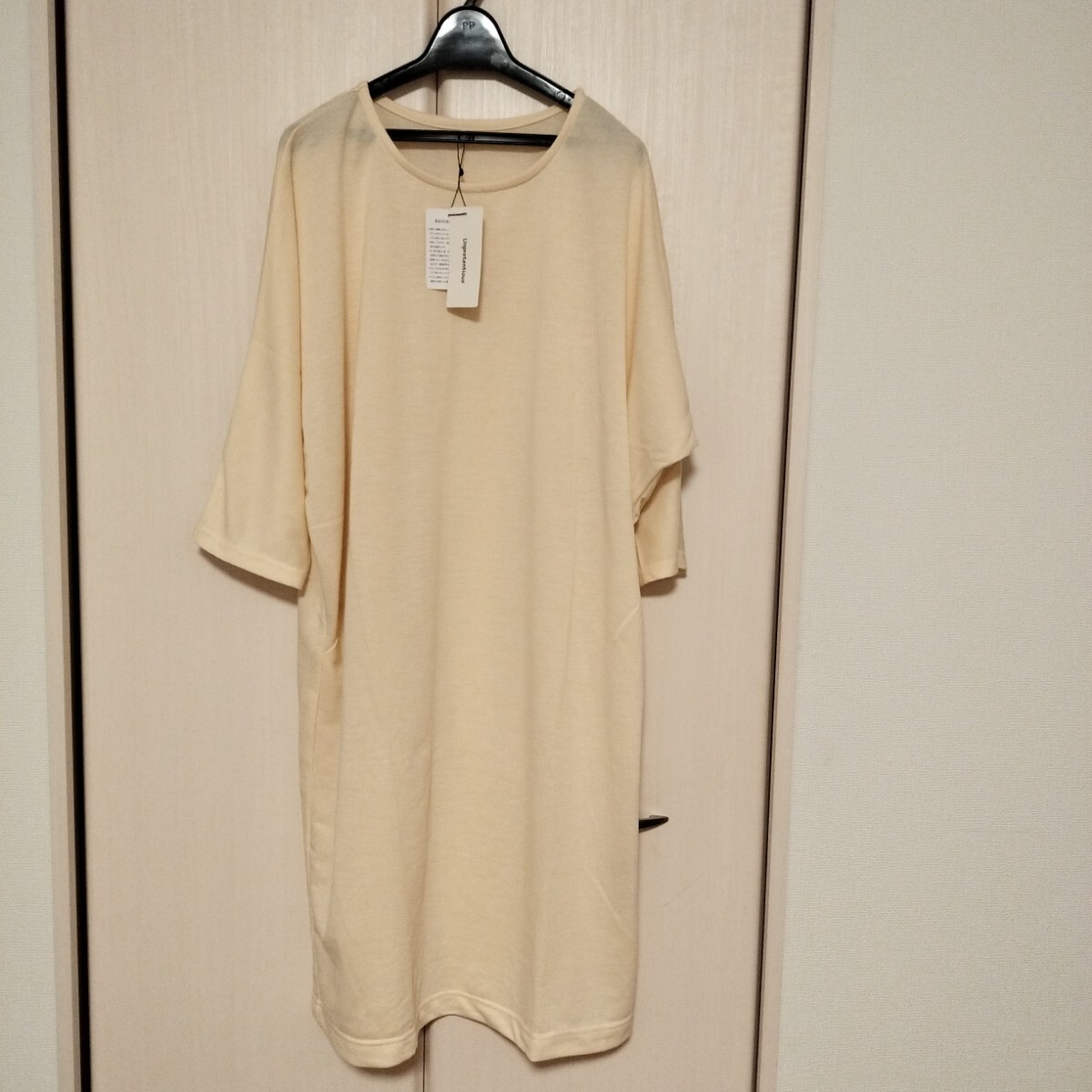 新品 Lサイズ Unpretentious アンプリテンシャス レディース 五分袖 ドルマンスリーブワンピース チュニック 関西ファッション連合送料無料拍卖