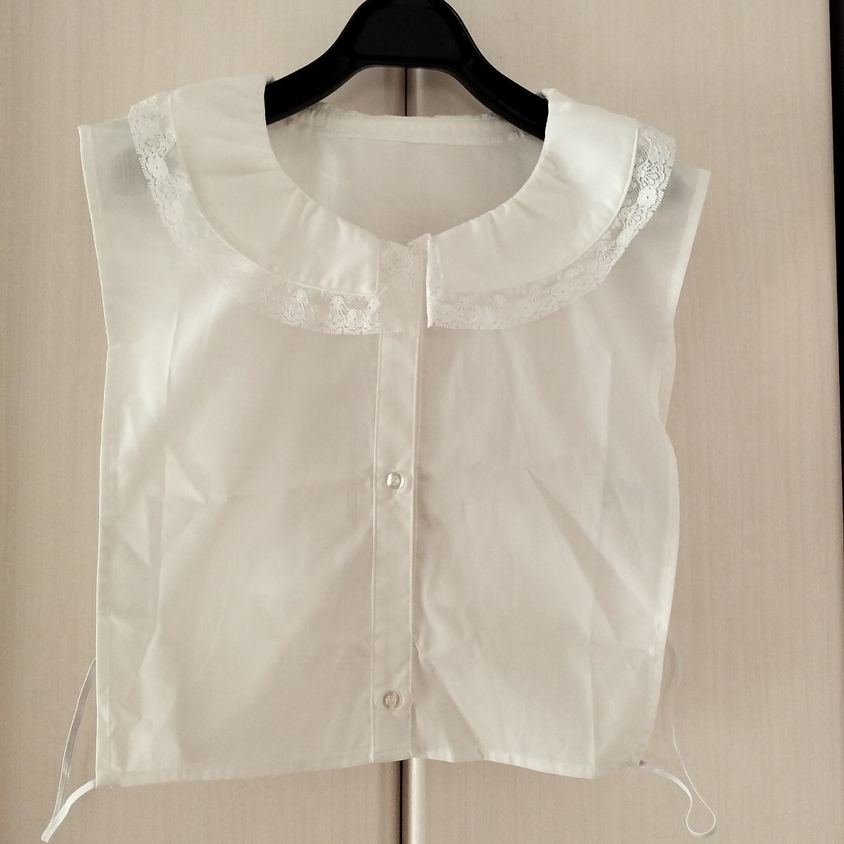 新品【6L】大きいサイズ SMILE LAND スマイルランド ニッセン つけ衿 つけ襟 付け襟 重ね着 シャツ 白 フリル 送料無料拍卖