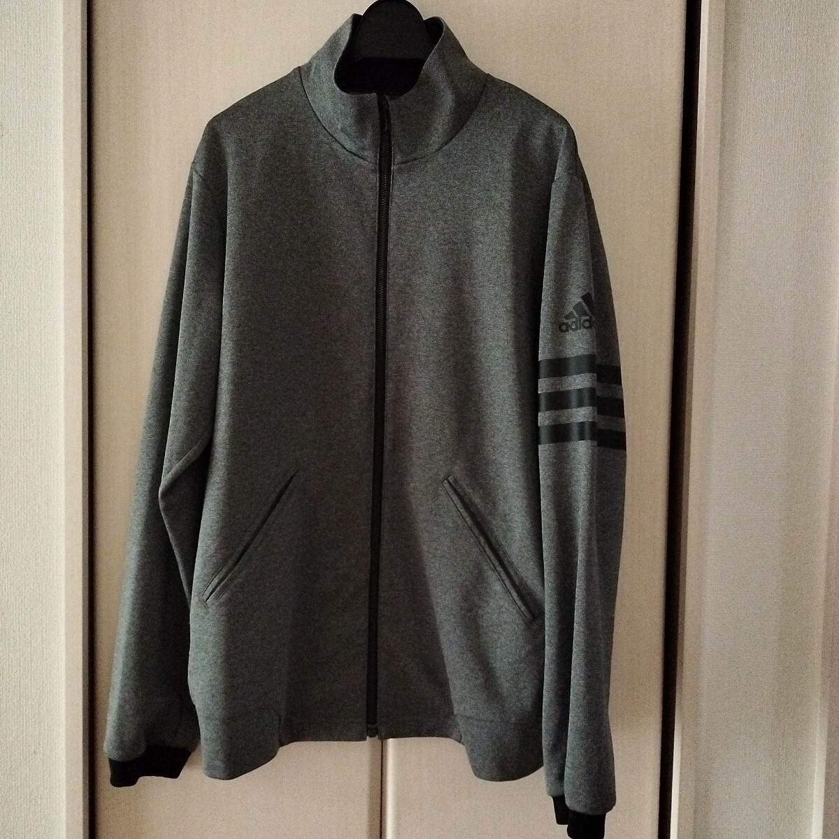 【Lサイズ】アディダス adidas BQA84-S95327 JD2019 メンズ 杢ジャージジャケット トップス グレー 古着 トラックジャケット拍卖