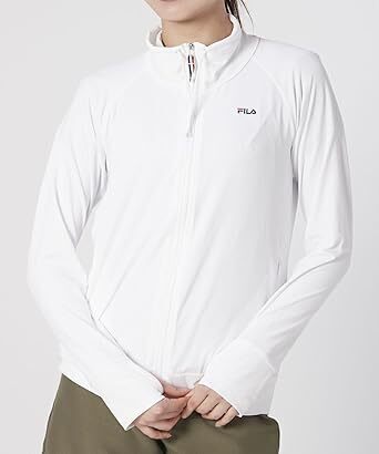 【LLサイズ】新品 FILA フィラ レディース ブロックメッシュUVウェア ラッシュガード 長袖 スポーツウエア 324673 白 ホワイト拍卖