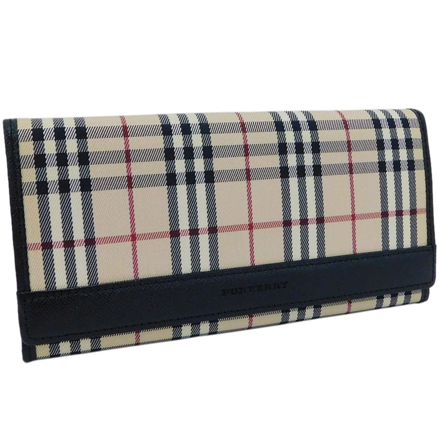 新品同様 バーバリー 長財布 マルチカラー系 キャンバス×レザー ノバチェック お洒落 BURBERRY拍卖
