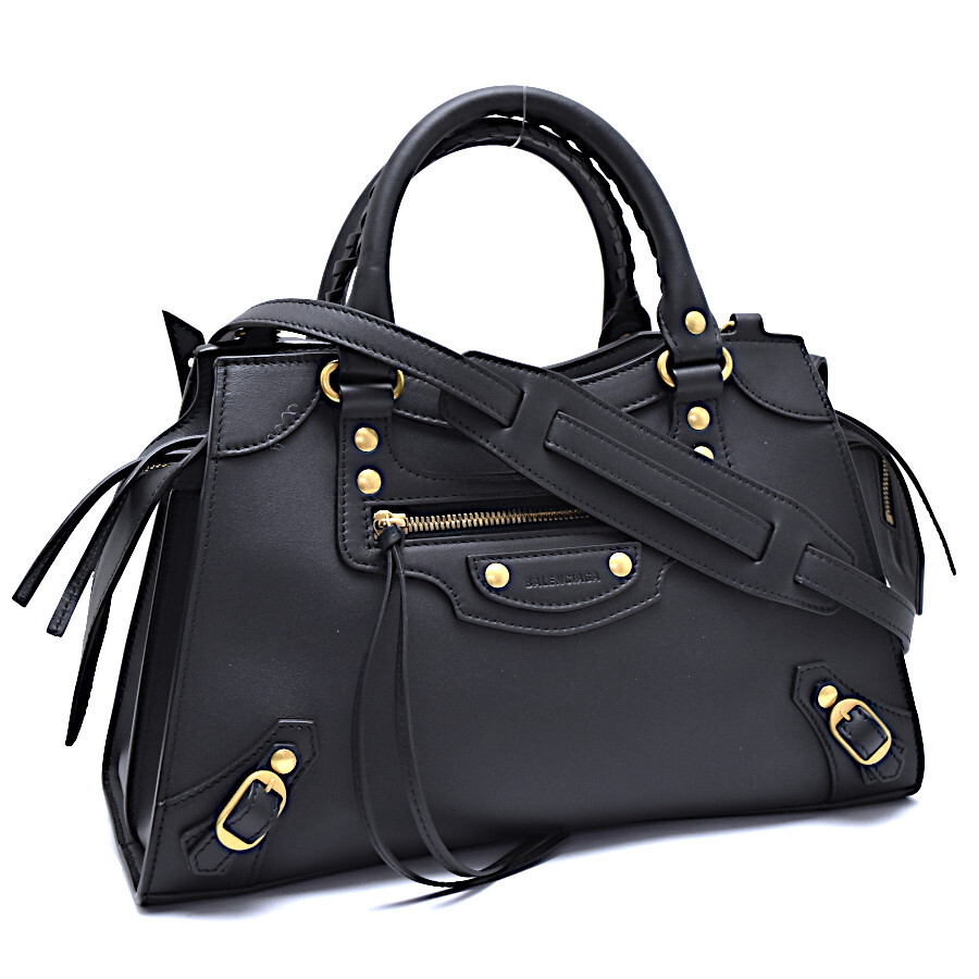 未使用品 バレンシアガ 2WAYバッグ スモール ネオクラシックシティ 638521・1000・S・528147 レザー ブラック BALENCIAGA拍卖