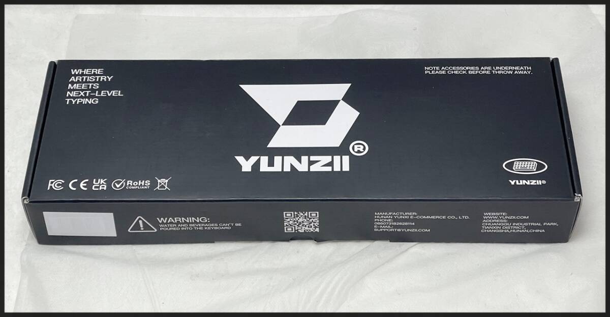 未使用 YUNZII X71 メカニカルキーボード ピンク クリスタル スケルトン ワイヤレス YUNZⅡ YUNZ2 ユンジー 領収書可拍卖