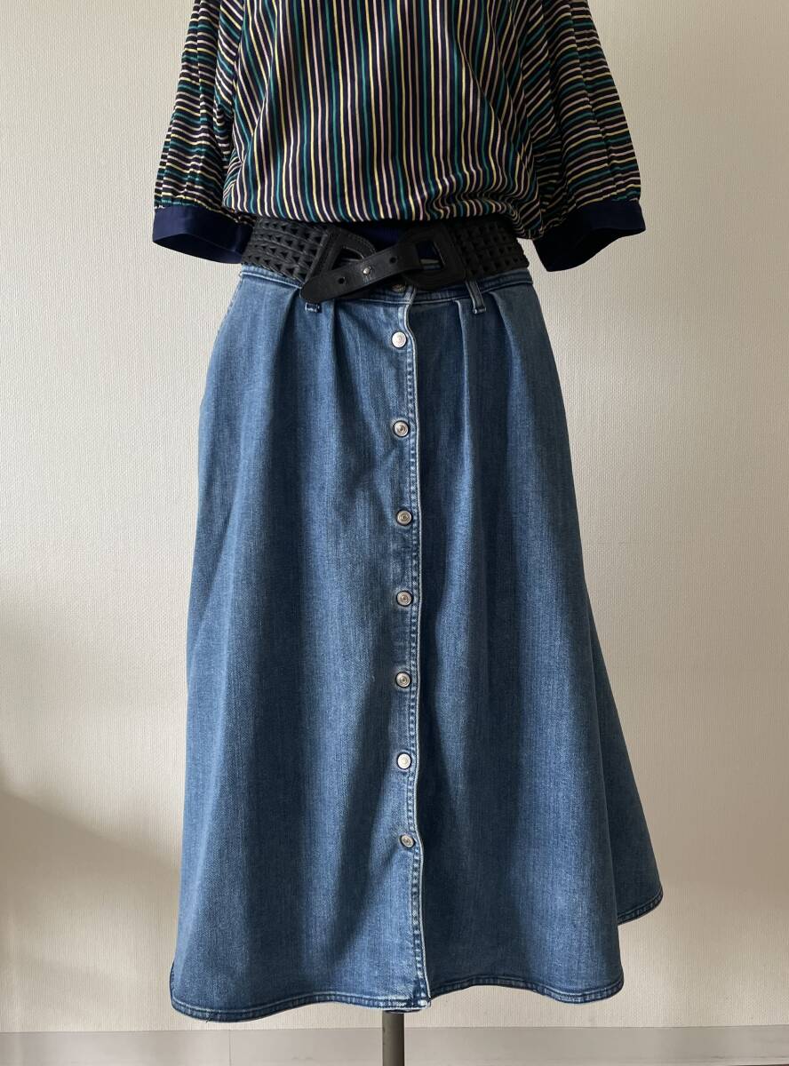 *ZARA デニムロングスカート/LLサイズ ザラ カジュアル拍卖