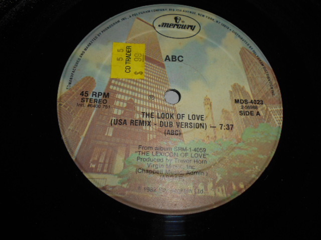12inch)ABC/THE LOOK OF LOVE (USA REMIX-DUB VERSION) c/w THE LOOK OF LOVE (PT.3 DANCE VERSION)拍卖