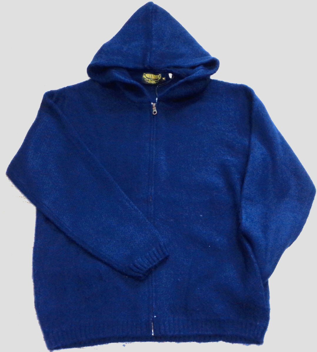 送料無料 UNIVERD72 ユニバード72 モヘアタッチ 起毛 ジップフードパーカー ニット 紺 XL 22334 HOUSTON メンズ 人気拍卖