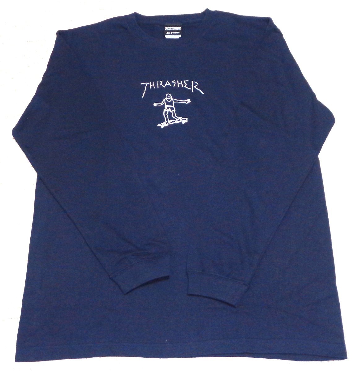 セール THRASHER スラッシャー GONZ ART T-SHIRTS ゴンズ アート Tシャツ 長袖 TH8328 紺 XLメンズ ユニセックス拍卖