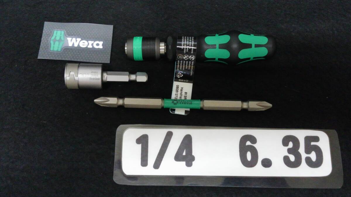 <01097> Wera ヴェラ ビットホルダー 813R 6.4 1/4 10mmビット No2プラスビットセット 未使用拍卖