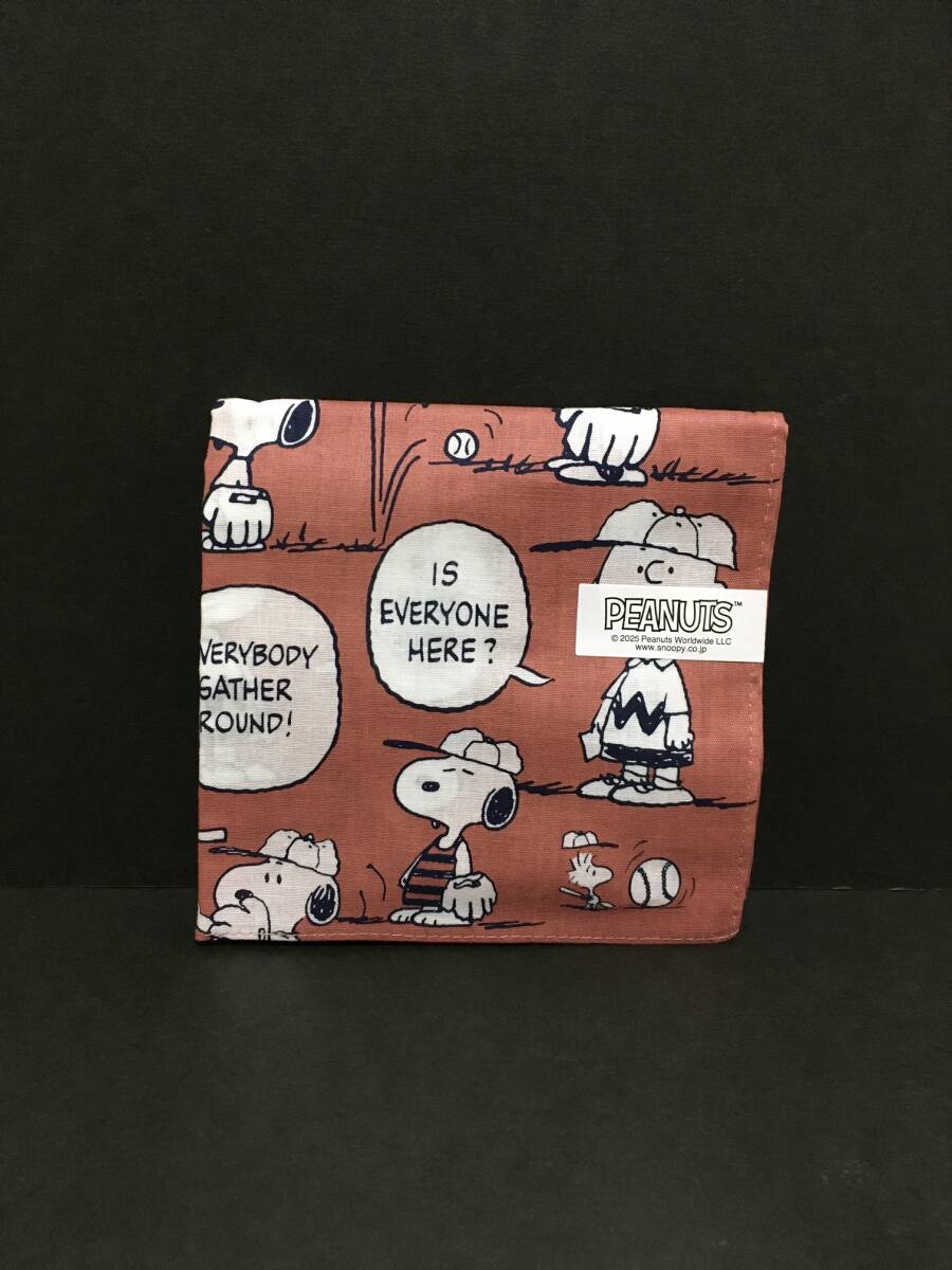 PEANUTS★スヌーピー バンダナハンカチ☆彡 ベースボール エンジ☆ ハンカチ ランチクロス ランチョンマット 新品 川辺 SNOOPY拍卖