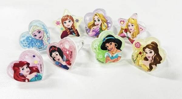 ディズニー プリンセス シャカシャカ指輪 8種 セット アナ/エルサ/アリエル/ジャスミン/ラプンツェル/ベル/オーロラ/白雪姫 プレゼント拍卖
