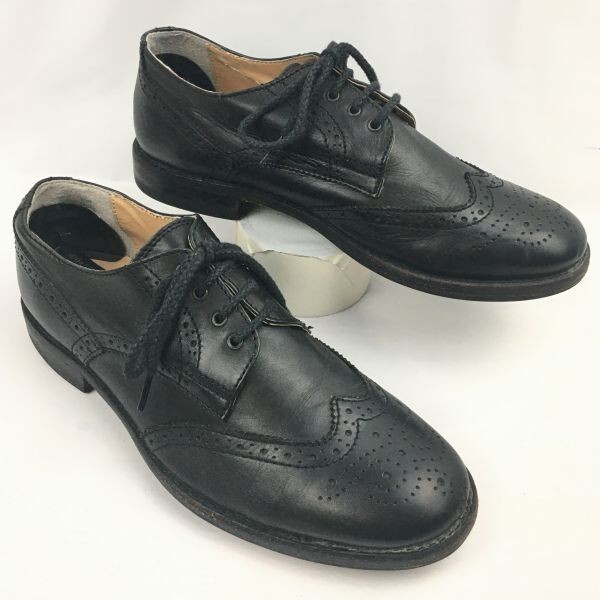 KATHARINE HAMNET/キャサリンハムネット ウイングチップ ビジネスシューズ〈黒/BLACK/ブラック〉 サイズ27.0-27.5程度/men's 管NO.ZH-6拍卖