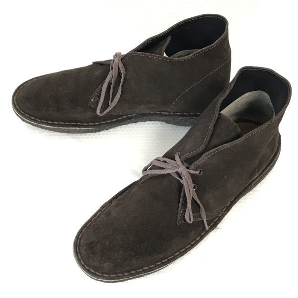 Clarks★スエード/本革/クレープソール/デザートブーツ【GB7.5/26.0/茶/BROWN】チャッカブーツ/Shoes◆WB70-4拍卖