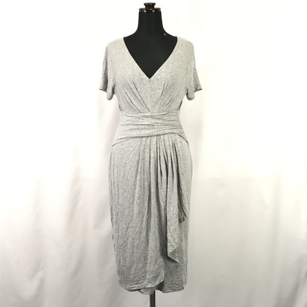 Made in Japan/オンワード樫山製★DKNY/ダナキャラン★半袖ワンピース/ドレス【women’s size -S/グレー/gray】Tops/Shirts/dress◆BH238拍卖