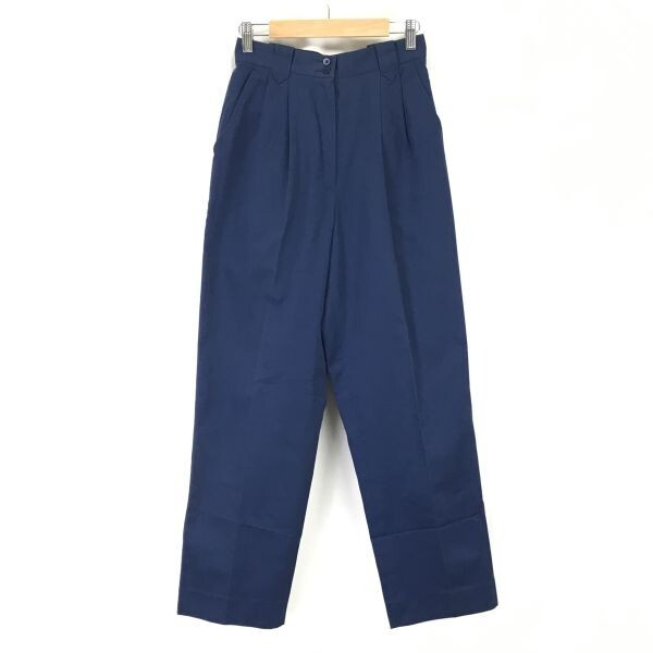 80-90s/Vintage★バーバリー/Burberrys★コットン/ハイウエストパンツ【9AR/Women's size -M/股下71cm/紺/navy】Pants/Trousers◆zBH483拍卖